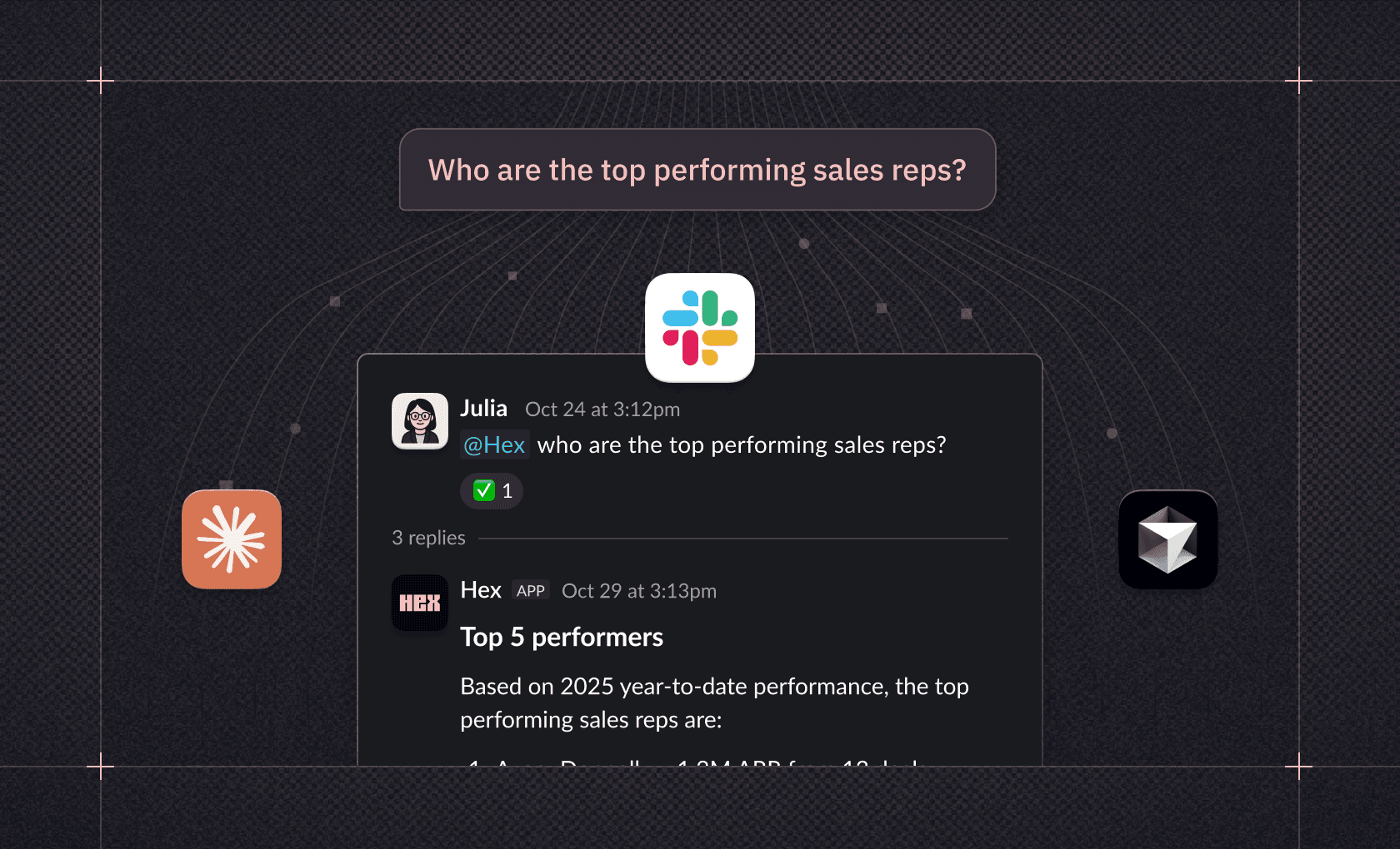 Hex Slack sales rep