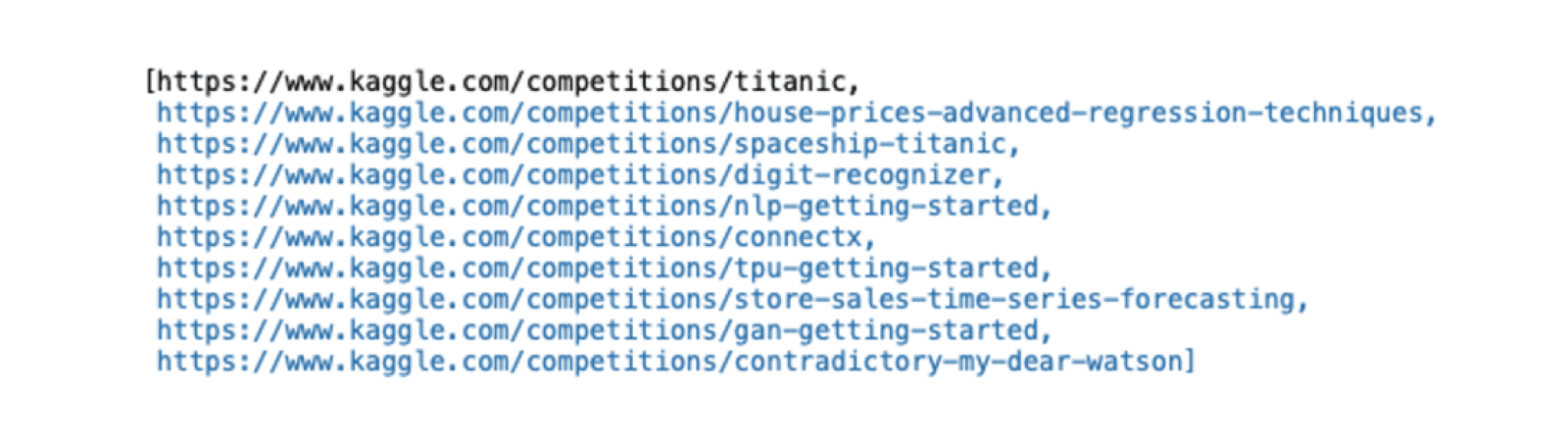 Competition List