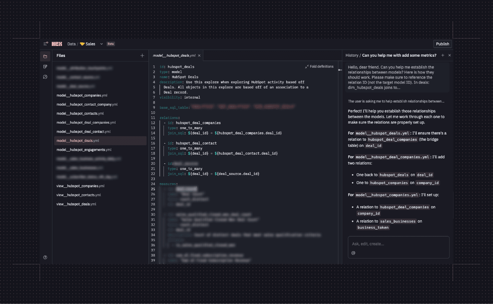 GlossGenius' sales analytics semantic models