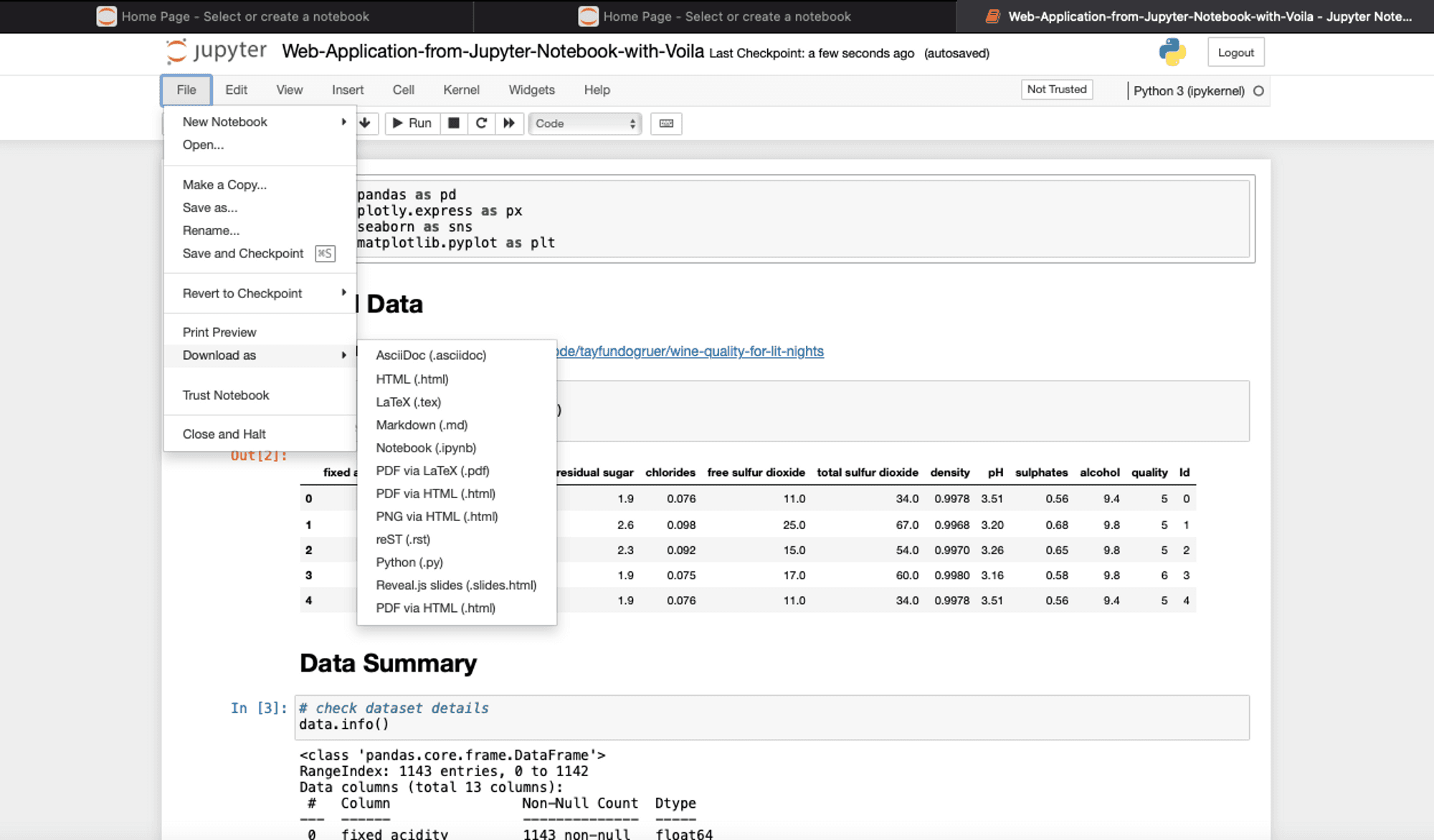 Download static files from Jupyter