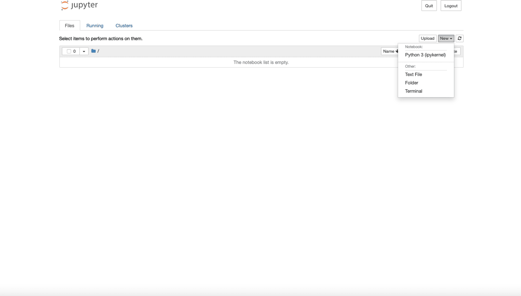 Create Jupyter Notebook